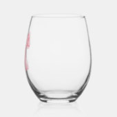 Coquette Flirty Pink Bow Wijnglas Zonder Voet (Links)