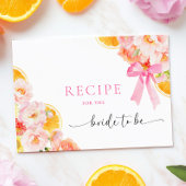 Coquette Floral Vrijgezellenfeest Recept Informatiekaartje