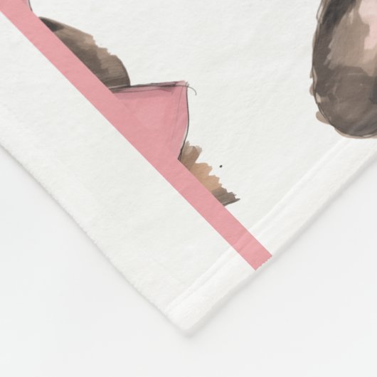 Coquette franchise kostuum naam fleece deken (Hoek)