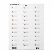 Coquette Frenchie, Parijse adreslabel Etiket (Full Sheet)