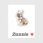 Coquette Frenchie Sticker (Vel)