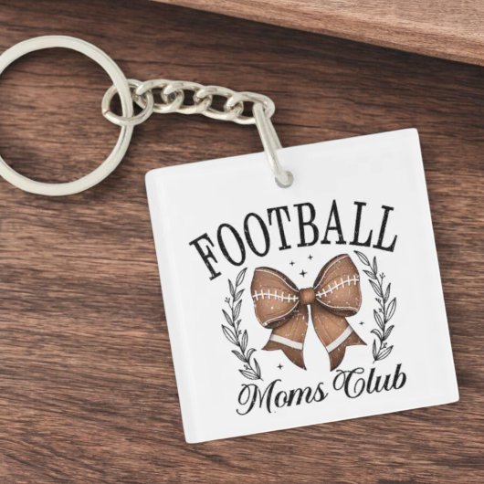 Coquette Game Day Football Moms Club Sleutelhanger