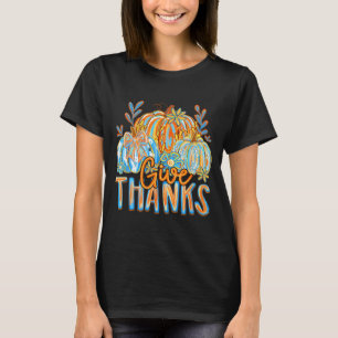 Coquette Geef Dank Christelijk Thanksgiving Bloems T-shirt
