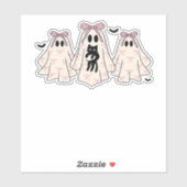 Coquette geesten met een zwarte kat Classic T-Shir Sticker (Vel)