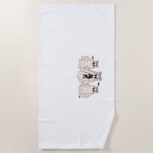 Coquette geesten met een zwarte kat Classic T-Shir Strandlaken (Voorkant)