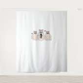 Coquette geesten met een zwarte kat Classic T-Shir Wandkleed (Voorkant)