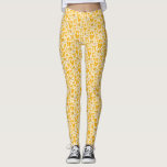 Coquette Gele Bogen Hand getrokken patroon Leggings<br><div class="desc">Coquette en grillige leggings met handgetekende illustratie van gele bogen en harten.</div>