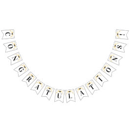 Coquette gele boog gefeliciteerd | Afgestudeerd Vlaggetjes