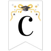 Coquette gele boog gefeliciteerd | Afgestudeerd Vlaggetjes (Eerste vlag)