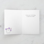 Coquette Ghost Bow Lijst Foto Happy Birthday Kaart (Binnen)