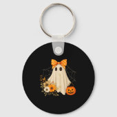 Coquette Ghost Halloween Flower Ghost Soky Lace Gh Sleutelhanger (Voorkant)