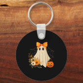 Coquette Ghost Halloween Flower Ghost Soky Lace Gh Sleutelhanger (Voorkant)