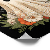 Coquette Ghost Halloween Flower Ghost Spooky Lace Poster (Hoek)