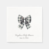 Coquette Gingham Bow gepersonaliseerd servet (Voorkant)