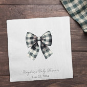 Coquette Gingham Bow gepersonaliseerd servet