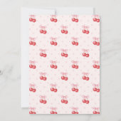 Coquette Gingham Cherry First 1st Birthday Party Kaart (Achterkant)