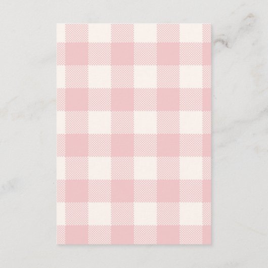 Coquette Gingham Franse Teddy Diapper Raffle Informatiekaartje (Achterkant)