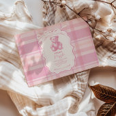 Coquette Gingham Franse Teddy Diapper Raffle Informatiekaartje
