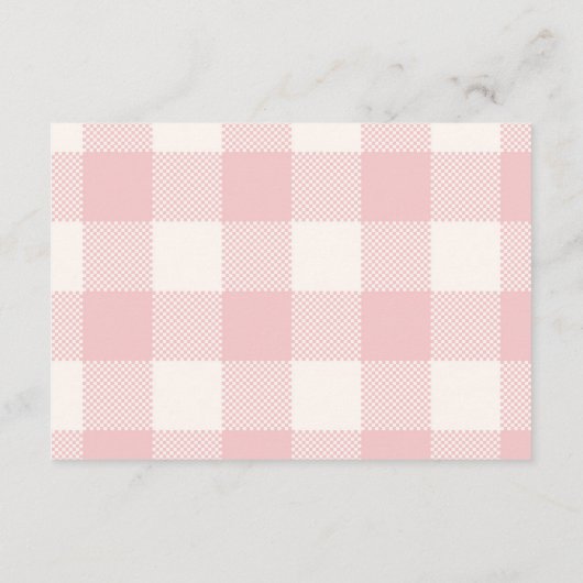 Coquette Gingham Franse Teddy Diapper Raffle Informatiekaartje (Achterkant)