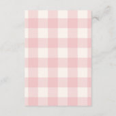 Coquette Gingham Franse Teddy Luier Raffle Informatiekaartje (Achterkant)