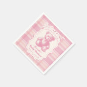 Coquette Gingham French Teddy Bear Baby shower Servet (Hoek)