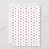 Coquette Gingham Strik Afstudeeraankondiging met F Kaart (Achterkant)