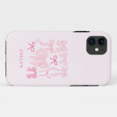 Coquette Girly Bows Pink Case-Mate iPhone Case (Achterkant (horizontaal))