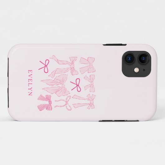 Coquette Girly Bows Pink Case-Mate iPhone Case (Achterkant (horizontaal))