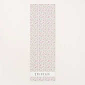 Coquette Girly Floral Pattern | Persoonlijke naam Yogamat (Voorkant)