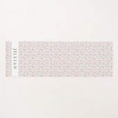 Coquette Girly Floral Pattern | Persoonlijke naam Yogamat (Voorkant (horizontaal))