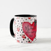 Coquette Girly Positieve Affirmatie Aardbei Mok (Voorkant links)