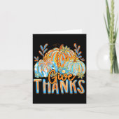 Coquette Give Thanks Christian Thanksgiving Floral Kaart (Voorkant)