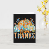 Coquette Give Thanks Christian Thanksgiving Floral Kaart (Gele Bloem)