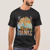 Coquette Give Thanks Christian Thanksgiving Floral T-shirt (Voorkant)