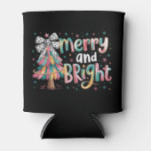 Coquette Glitter Kerstboom vrolijk en helder Blikjeskoeler (Voorkant)