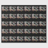 Coquette Glitter Kerstboom vrolijk en helder Cadeaupapier (Vlak)