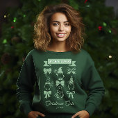 Coquette Gnome Lovers Christmas Club - Sage | Wit Trui