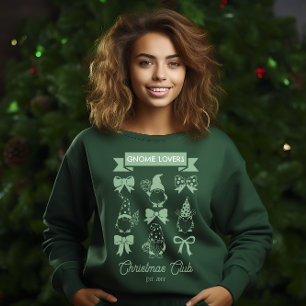 Coquette Gnome Lovers Christmas Club - Sage Wit Trui