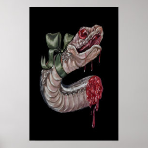 Coquette Gotische Slang met Strik - 5x7 inch tot 8 Poster