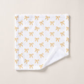 Coquette Gouden Glitter Boog Bad Handdoek (Wasdoekje)