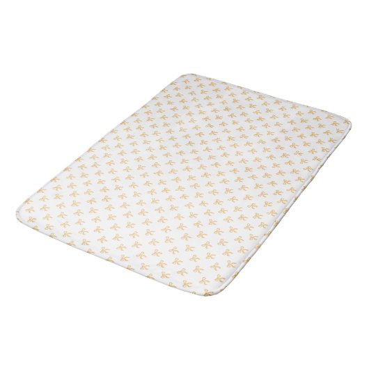 Coquette Gouden Glitter Boog Badmat (Gekanteld)