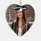 Coquette Graduate Pink Bow Graduation Class Year Keramisch Ornament (Rechts)