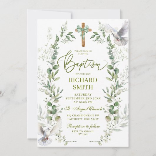 Coquette Greenery doop Kaart (Voorkant)