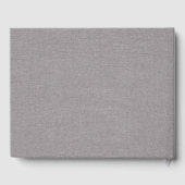 Coquette Grey Faux Linen Monogram Coquette Bow Gastenboek (Achterkant)