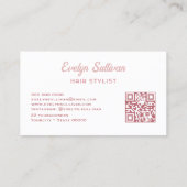 Coquette Hair QR Code Visitekaartje (Achterkant)