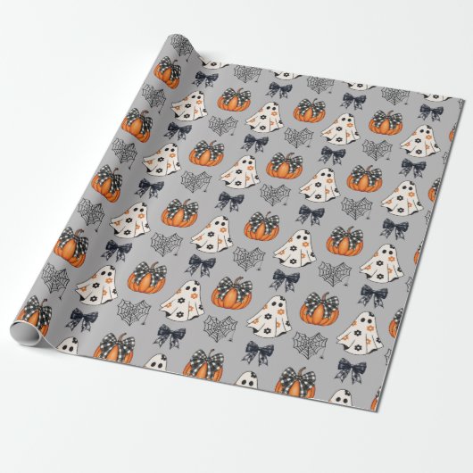 Coquette Halloween Charm Cadeaupapier (Uitgerold)