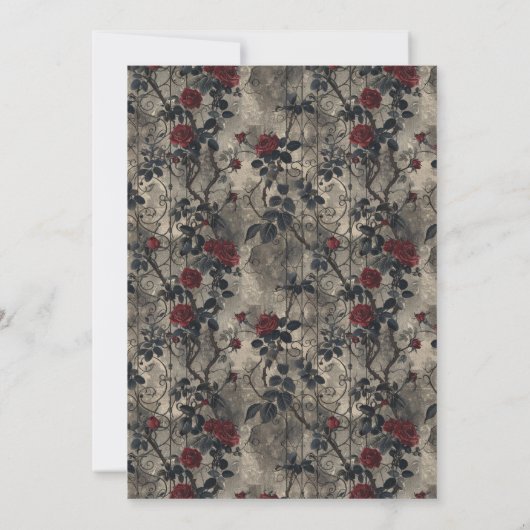 Coquette Halloween Dark Bow Kaart (Achterkant)