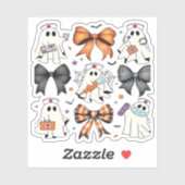 Coquette Halloween Ghost Nurse Classic T-shirt Sticker (Vel)