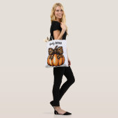 Coquette Halloween Leopart Bow Pumpkin Retro Tote Bag (Op model)