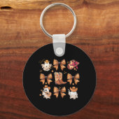 Coquette Halloween Pumpkin Bow Coquette Bow Coquet Sleutelhanger (Voorkant)